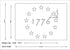 Large U.S. Military Logo Stencil(Set of 2) for Painting on Wood, Fabric, Walls, Airbrush + More | Reusable Mylar Template (1776 Flag)...