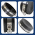 3972 Flexible PVC Pipe Cap with Stainless Steel Clamps, 5.5" Inner Diameter for 5" Nominal Pipe, Black...
