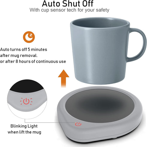 Coffee Mug Warmer, Cup Warmer with Auto Shut Off for Desk, Electric Beverage Tea Water Milk Warmer with Smart Temperature Settings, Heating Plate ...