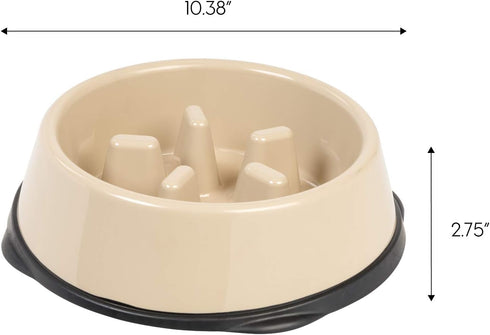 IRIS USA 4 Cups Slow Feeder Dog Bowl, Anti-Choking, Anti-Slip, Easy to Clean, Interactive Puzzle Toy, Healthy Digestion, Long snouted, Dogs Cats &...