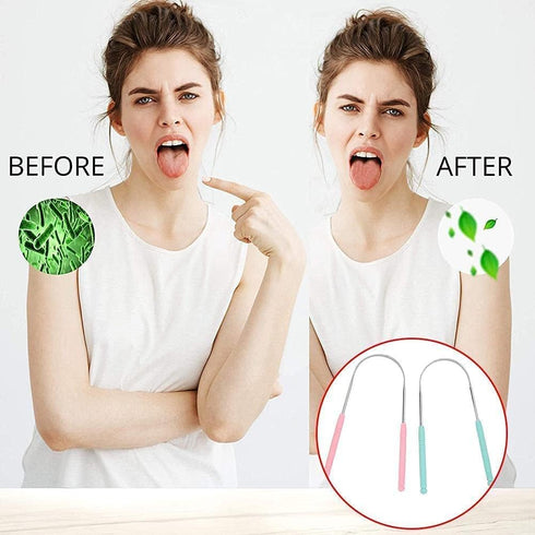1Pc 13 * 6.5cm Steel Tongue Scraper Tongue Cleaner Brush Tongue Clean O0J8 Toothbrush Tounge Tool Easy to Use Tongue Cleaner for Hygiene...