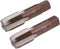 uxcell Metric Hand Tap M20 Thread 1.5 Pitch 4 Straight Flutes H2 Alloy Tool Steel Bottom & Taper Screw Tap Set Tapping Tools for Repairing 1 Pair...