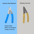 2 pcs 3 Hole Fiber Stripper Stainless Steel CFS-3 Fiber Optic Stripper 3 Port Hole Fiber Optic Stripping Tool with 6" handle, Blue...