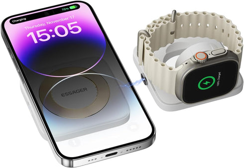 ?????????????? 2 in 1 Wireless Charging Station Magnetic Detachable, Wireless Magnetic Charger for Apple, Compatible with iPhone 15/14/13/12, Airp...