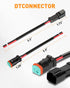 NAOEVO 2 Pin DT Connectors Waterproof, 2 Wire Connector 16 AWG Automotive Electrical Connector, 2 Pin Connectors Male and Female Wire with Heat Sh...