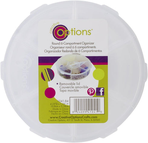 Creative Options 1041-84 Round 6-Compartment Utility Organizer...
