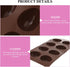 Amosfun Silicone Baking Cake Mold 8-Cavity Easter Egg Shaped Molds for Diy Cooking Perfect for Chocolate Muffins and Cakes - Coffee Color 10.62 X ...
