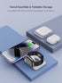 15W Portable Magnetic Wireless Charging Station Compatible with Mag-Safe Charger and iPhone15/pro max/14/13/12,for Apple Watch/iWatch Ultra/Series...
