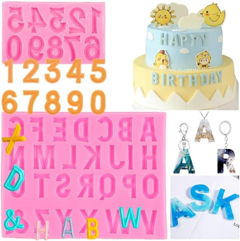 Letters Molds, Silicone Fondant Mold Chocolate Molds,26 Letters Silicone Molds for Baking Desserts and Cake Decoration...