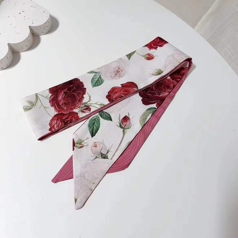 Rose Fashion Bag Handbag Handle Ribbon Scarf Polka Dot Printing Neckerchief Scarf Easy to Wear,Fashion Scarves,Scarves and Wraps Fashion...