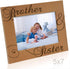KATE POSH - Brother & Sister Engraved Natural Wood Picture Frame, Siblings Gifts, Wedding Gifts, Little Sister, Little Brother, Big Sister, Big Br...