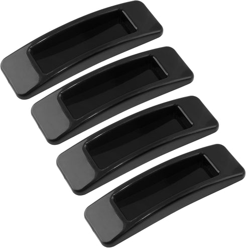 Self-Stick Instant Cabinet Handle, 4 Pcs Black Drawer Knobs Push Pull Helper Auxiliary Sliding Door Window Stick-on Handles, 1.28" x 4.2"...