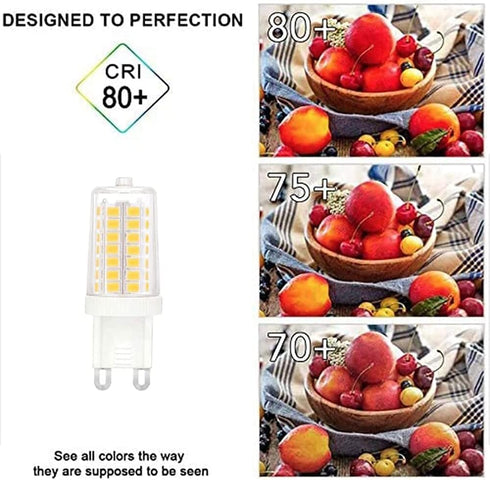 Dimmable G9 LED Light Bulbs 120V, 35W T4 G9 Halogen Equivalent, Warm White 2700K 3000K for Crystal Chandeliers Lights, Accent,Pedant Lights,Wall S...