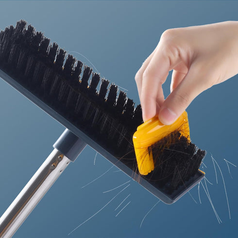 Floor Brush Bathroom Brush Floor Cleaning Brush with Long Handle, Squeegee and Comb for Cleaning Bathrooms, Patios, Garages, Walls and Tiles Brush...