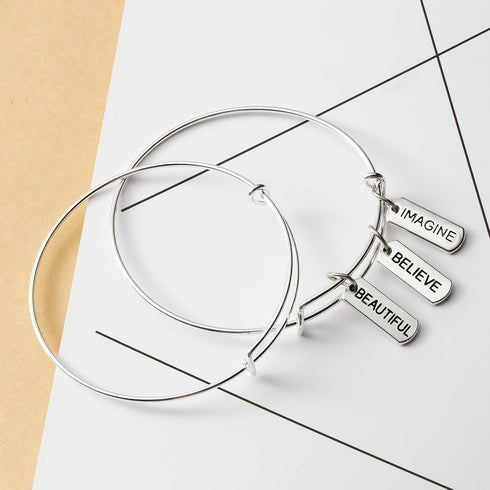 80 Pieces Word Charms Pendants Engraved Motivational Charms Pendants Jewelry Making Accessories for DIY Necklaces, Bracelets, Key Chains(Silver)...