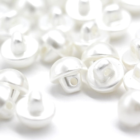 10mm White Round Pearl Buttons for Clothing, Shirts, Skirts, Collar, Cuff, Handmade Decorations, Sewing Supplies (50pcs 10mm(0.394inch))(White)...