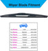 Rear Wiper Blade-14 inch Rear Windshield Wiper Blades for Nissan Leaf 2018-2022 / Subaru Ascent 2019-2022/ Mazda 3 2019-2021/ for Infiniti QX50 QX...