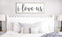 Tamengi I Love Us Wood Sign - Rustic Farmhouse Decor - 6x20inch - Red, White, Black - Wall Mount - Home Decor, Events...