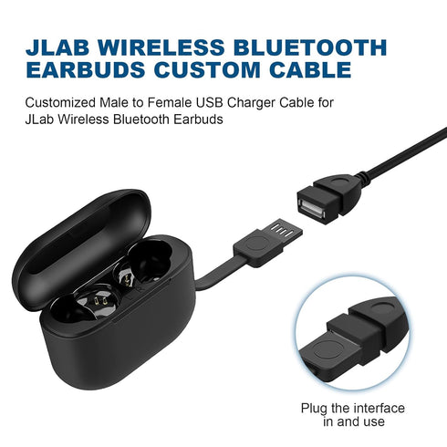Go Air Pop Charger, Compatible with JLab Go Air Pop/Sport, Epic Air ANC/Sport ANC, JBuds Air/Sport/Executive/ANC/Play Gaming/Pro Wireless Bluetoot...