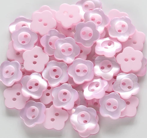 1/2 inch (12.5mm) Flower Shape Buttons for Sewing Shirts Pink Resin Buttons for DIY Crafts Projects Scrapbooking Pack of 150 pcs...