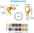Olylkx 720pcs Lobster Claw Clasps, Bead Tips Knot Covers, Open Jump Ring Connectors, Jewelry Making Accessories Set (12 Styles)...