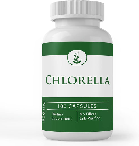 Pure Original Ingredients Chlorella, (100 Capsules) Always Pure, No Additives Or Fillers, Lab Verified...