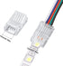 RGB LED Light Strip Connectors 20 Waterproof LED Adapter Connectors Transparent Solderless LED Light Strip Connectors for Strip Light Unwired Gapl...