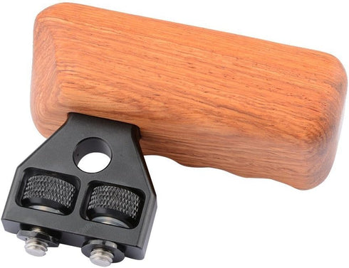 CAMVATE DSLR Wooden Handle for Right Grip Mount Support for DV Video Cage Rig(Right Hand) - 1476...