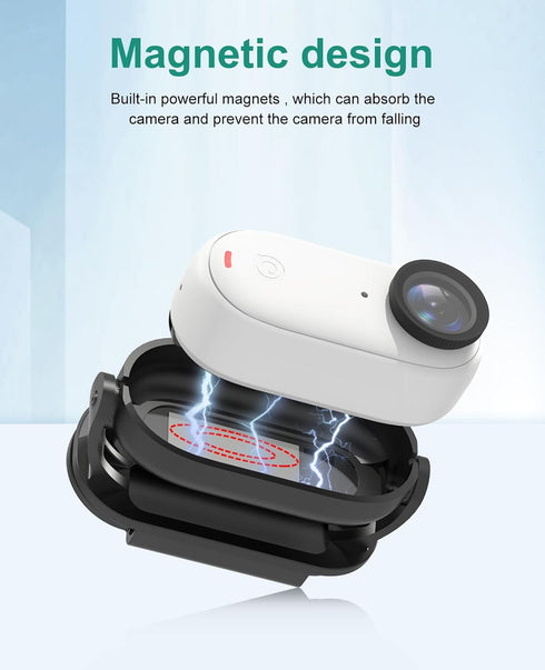 PULUZ Camera Cap Clip Magnetic Mounting Bracket for Insta360 GO3,Clamp Quick Release Mount Hat Clip Attachable to Hat or Backpack Strap and Adjust...