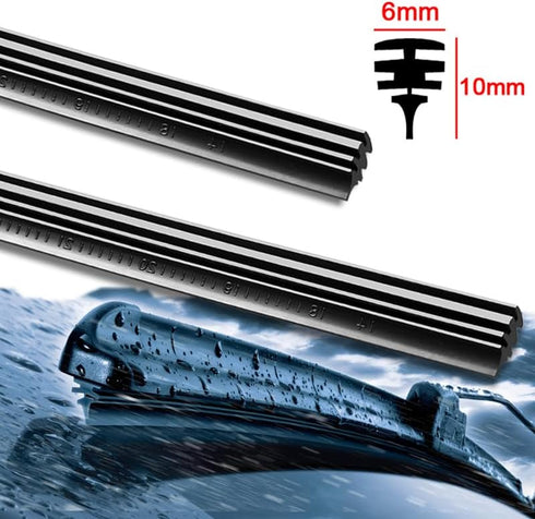 4PCS Car Windshield Wiper Blade Strips,DIY Car Window Frameless Boneless Wiper Blade Insert Rubber Replacement Adjustable Refills,Universal for My...