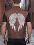 Silver Angel Wing Patches 14” | "Saints & Sinners Guardian Angels Realistic Embroidered Wings and Feathers | Back Patch for Men and Women Iron On ...