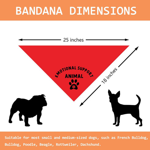Emotional Support Animal Dog Bandana Funny Dog Bandana Puppy Bandana Triangle Bibs Scarf Accessories for Small Medium Dogs Pets...