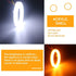 Qasim 1-Pair 70MM White+Amber Switchback 84SMD 4014 LED Car Angel Eyes Halo Ring DRL Fog Light Turn Signal Light Lamp 12V...