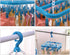 SteelFever Clothes Drying Hanger with 32 Clips, Foldable Hanging Drying Rack for Clothes Underwear Socks (Blue)...