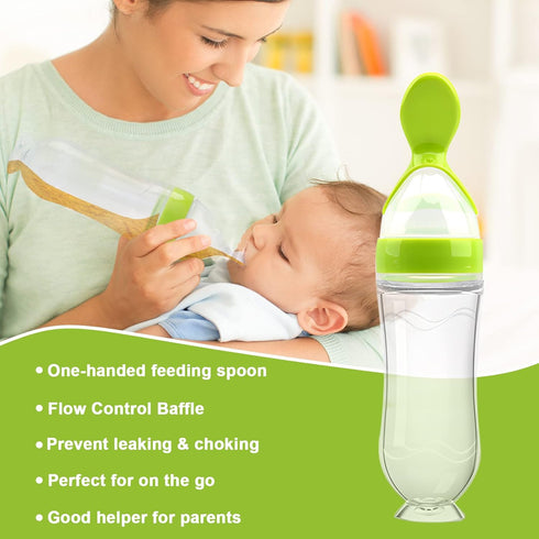 Food Feeder for Baby, Fruit Feeder Pacifier (3 Pcs) with 6 Different Sized Silicone Pacifiers 1 PCS Silicone Baby Food Dispensing Spoon 90ML with ...