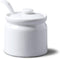 WM Bartleet & Sons 1750 T165 Traditional Porcelain Sugar/Jam/Mustard Pot with Lid & Spoon 8cm – White, 24 oz...