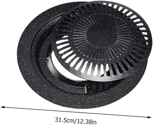 Portable Gas Stove Iron Baking Pan Baking Dishes for Oven Korean Bbq Grill Pan Table Bbq Plate Kabob Grill Roasting Pans for Ovens Korean Grill Pa...