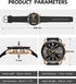 BY BENYAR Watch for Men Analog Quartz Chronograph Waterproof Luminous Designer Mens Wrist Watches Business Work Sport Casual Dress Watch with Sili...