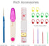18 Pairs Bamboo Knitting Needles Set, Vancens Circular Wooden Knitting Needles with Colorful Plastic Tube, Small Tools for Weave are Included, 18 ...