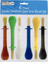 U.S. Art Supply Children's Jumbo Art Brushes Set of 6 - Plastic Handle Round Brushes with Hog Bristles, Stubby Grip - Ideal for Tempera, Poster Pa...