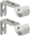 Heavy Duty Adjustable Curtain Rod Brackets Rod Holders for 1 Inch Rod, Silver Color, (Set of 2)...