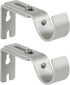 Heavy Duty Adjustable Curtain Rod Brackets Rod Holders for 1 Inch Rod, Silver Color, (Set of 2)...