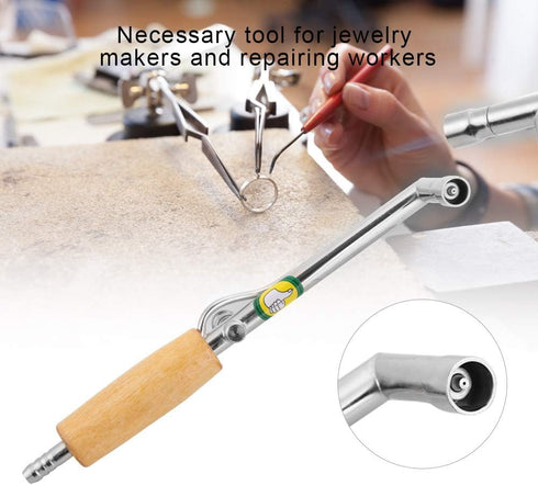 Soldering Injector Torch Welding Nozzle, Wood Soldering Torch with Adjustable Flame Gas Wood Handle Welding Torch Jewelry Making Soldering Tool He...
