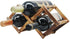 Foldable Wooden Wine Bottle Holder Free Standing Natural Wine Shelves for Pantry 2 Slots for 3 Bottles Wine Rack...