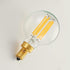 Leools e12 led Bulb dimmable g16.5 6W Equal 60 Watt 600lm AC120V e12 Candelabra Bulb for Chandeliers,Ceiling Fan,Vanity Soft White 3000K Globe e12...