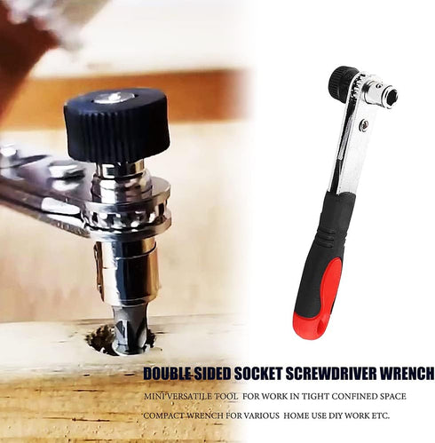 Double Sided Socket Screwdriver Ratchet Wrench Dual Head Wrench Tool...