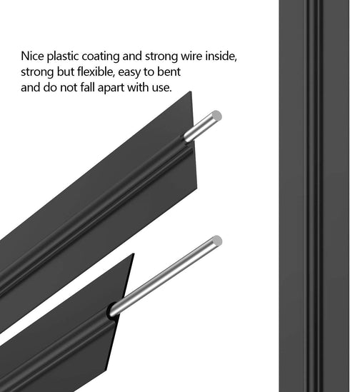 400 Pcs Twist Ties for Bags 5" Cable Ties Bag Twist Ties for Cord Twist Bread Ties Reusable Black Plastic Coated Ties Heavy Duty Bread Ties Twist ...