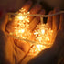 Christmas Snowflake String Lights, 20 FT 40 LED Warm White Battery Operated Fairy Lights with Remote Timer - Bedroom Room Indoor Xmas Tree Decorat...