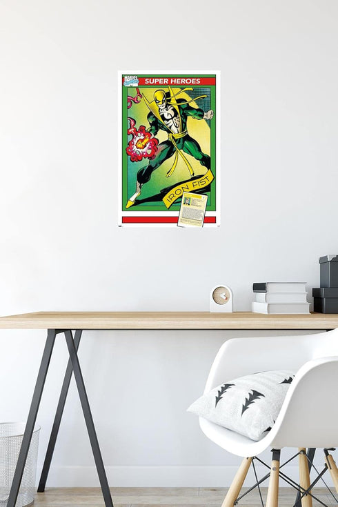 Trends International Marvel Trading Cards - Iron Fist Wall Poster, 14.725" x 22.375", Premium Unframed Version...