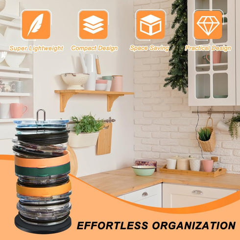 YQL 2Pcs Tumbler Lid Organizer for Cabinet,Space Saving Design Tumbler Lid Holder for Kitchen and Countertops Organization...